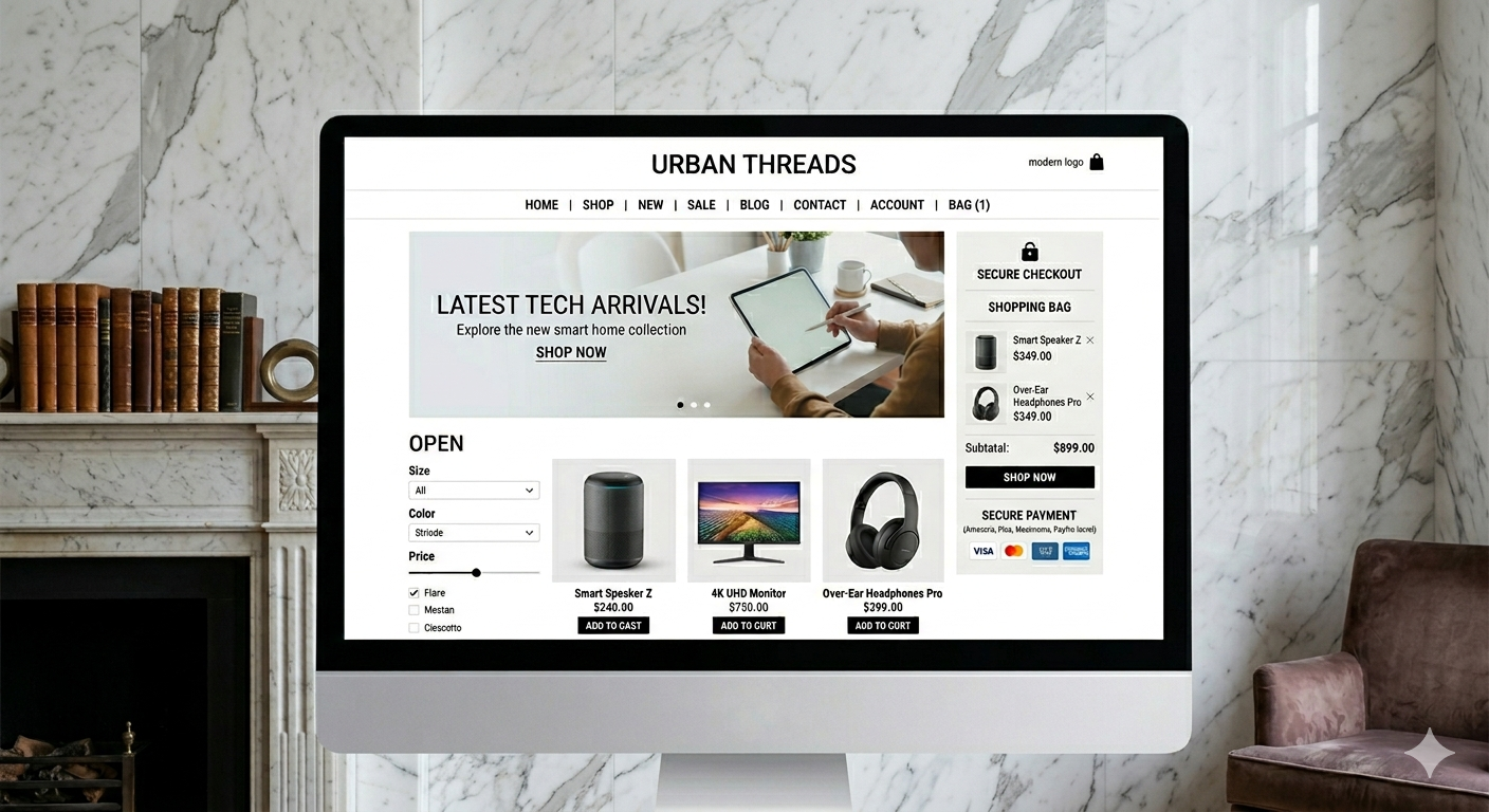 E-Commerce Neon Interface