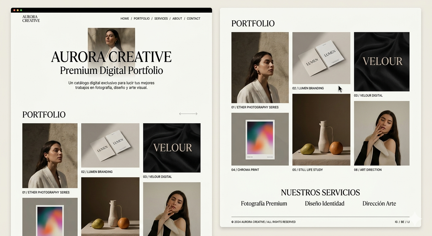 Minimalist Portfolio Interface